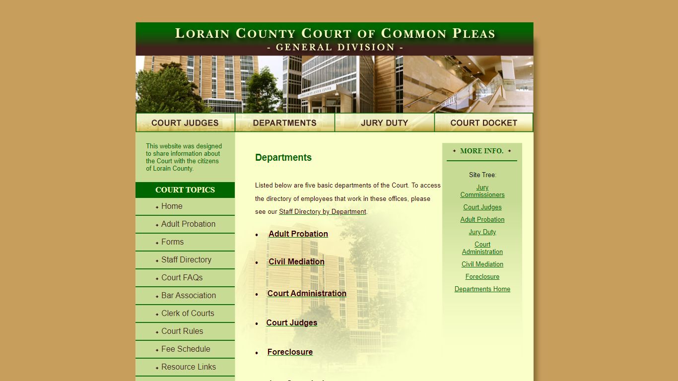 Departments - Lorain County Court of Common Pleas