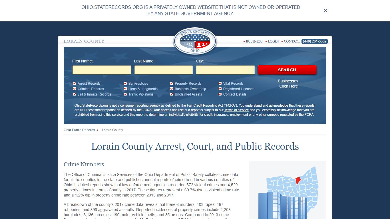 Lorain County Arrest, Court, and Public Records